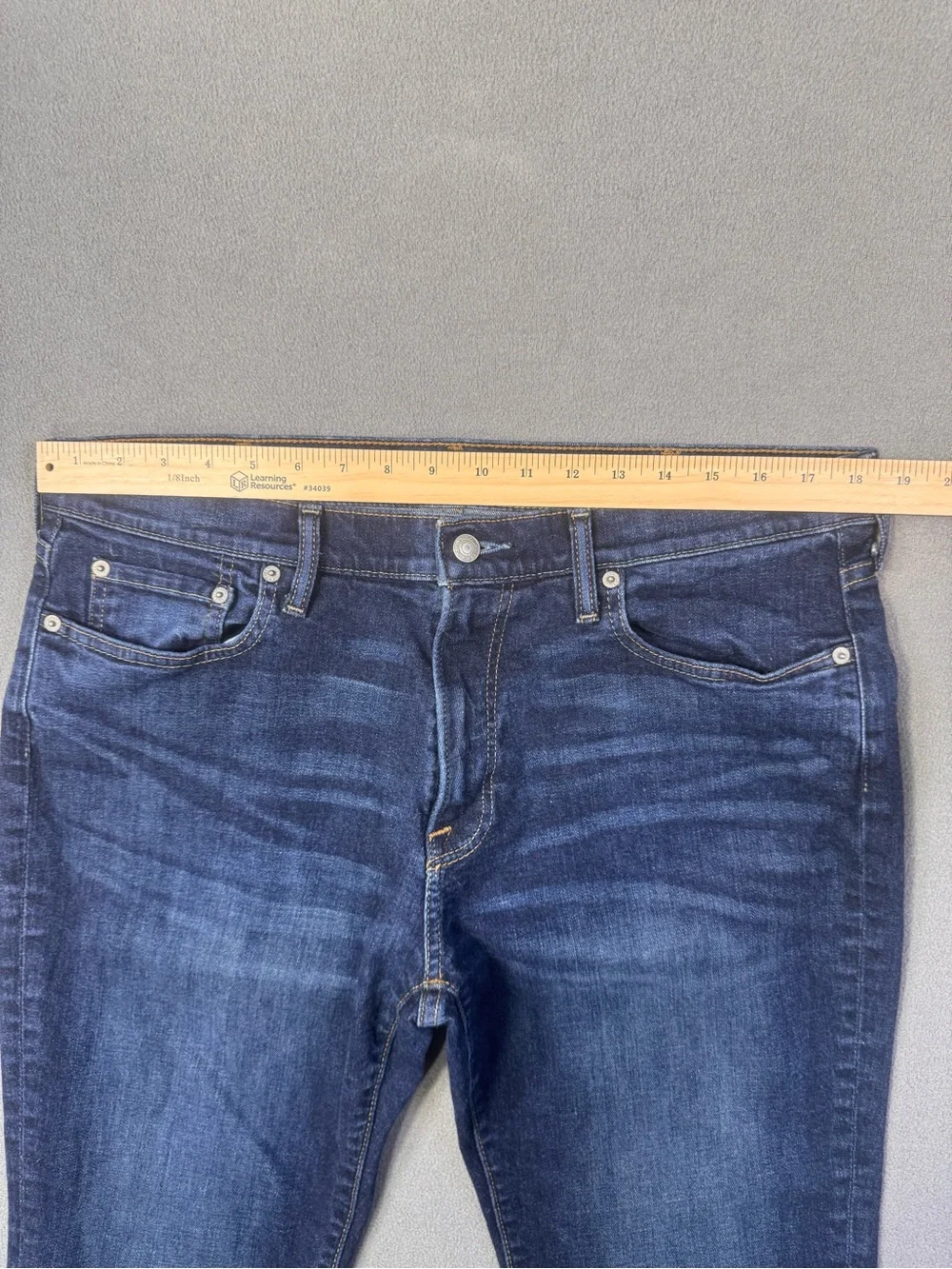 Abercrombie & Fitch Men’s Athletic Skinny Stretch Jeans, Dark Indigo Blue, 36x34